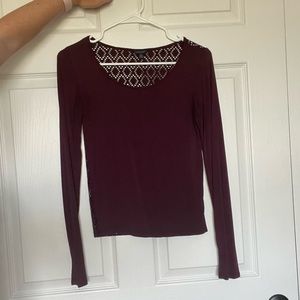 Purple cropped long sleeve